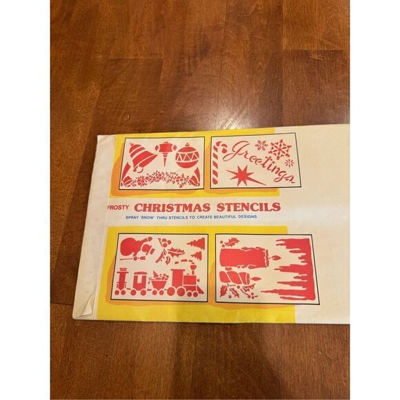 Vintage 1950/1960s frosty Christmas stencils - Picture 2 of 3